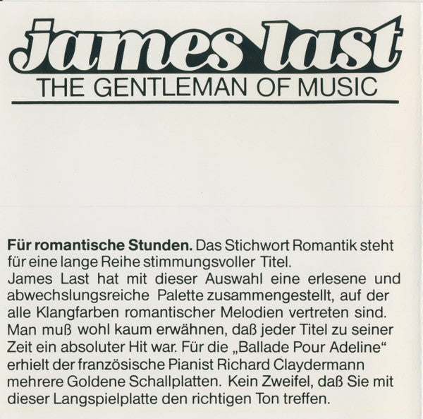 James Last : Romantische Träumereien (CD, Comp, RE)