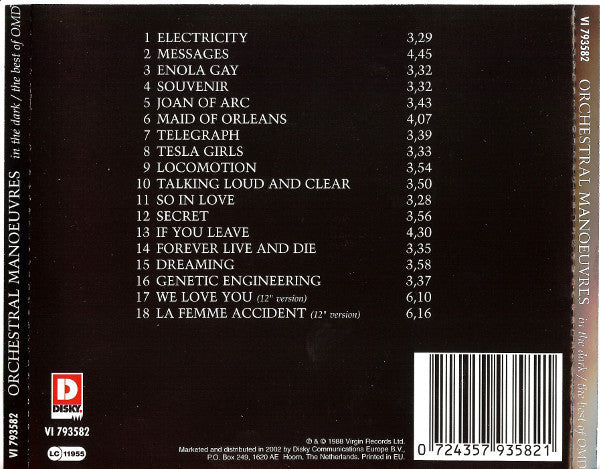 Orchestral Manoeuvres In The Dark : The Best Of OMD (CD, Comp, RE)