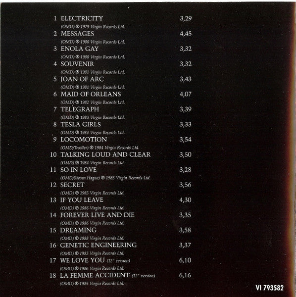 Orchestral Manoeuvres In The Dark : The Best Of OMD (CD, Comp, RE)