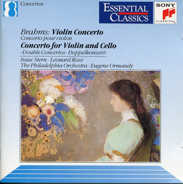 Johannes Brahms - Isaac Stern, Leonard Rose, Eugene Ormandy, The Philadelphia Orchestra : Violin Concerto / Concerto For Violin And Cello (CD, Album, Comp, RM)