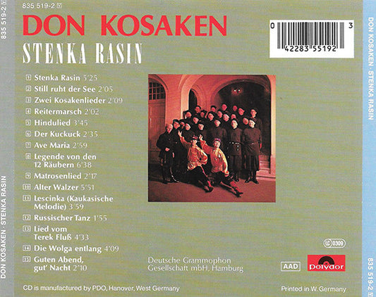 Don Kosaken Chor Serge Jaroff : Stenka Rasin (CD)