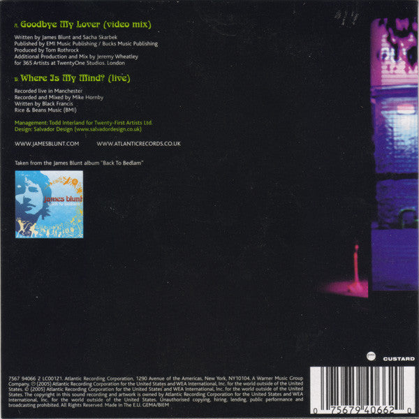 James Blunt : Goodbye My Lover (CD, Single)