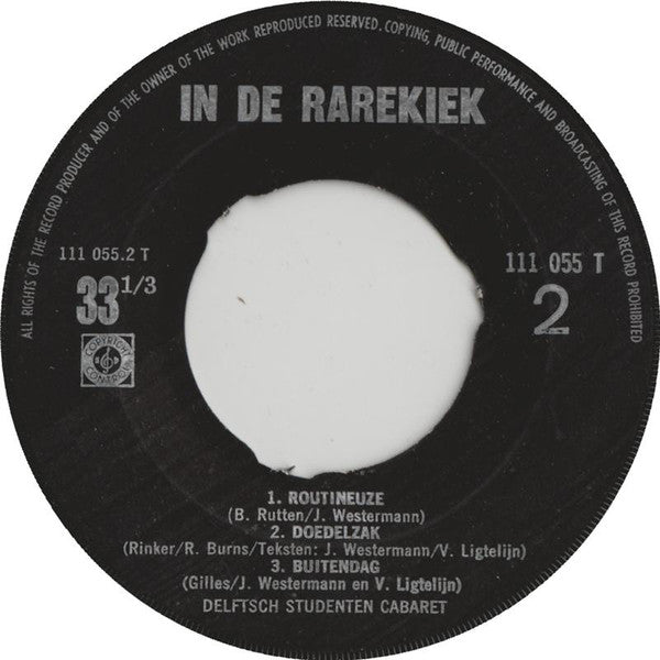Delfts Studenten Cabaret : In De Rarekiek (7", EP)