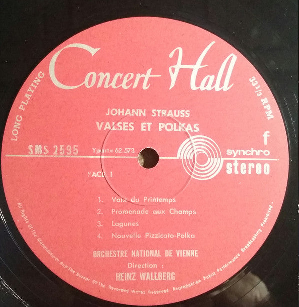 Johann Strauss Jr. - Heinz Wallberg • Orchester Der Wiener Staatsoper : Waltzes & Polkas (LP, RE)