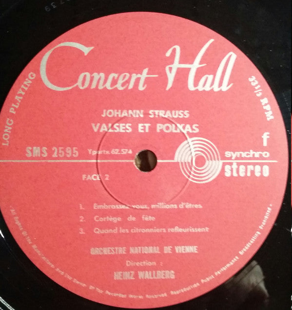 Johann Strauss Jr. - Heinz Wallberg • Orchester Der Wiener Staatsoper : Waltzes & Polkas (LP, RE)