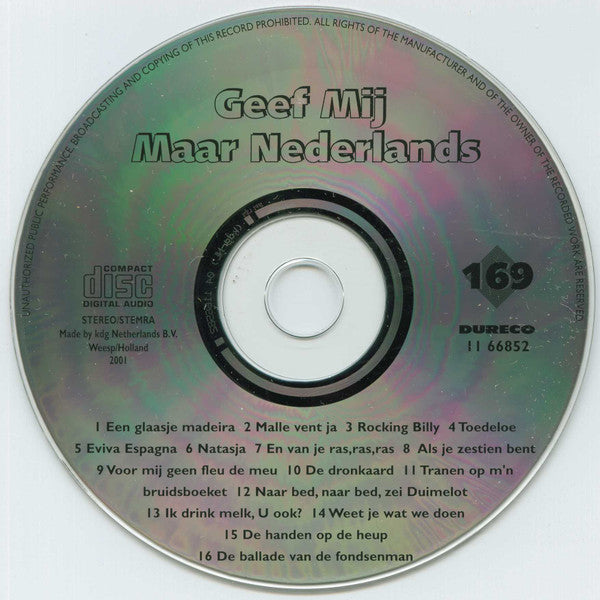 Various : Geef Mij Maar Nederlands (CD, Comp)