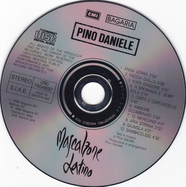 Pino Daniele : Mascalzone Latino (CD, Album)