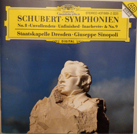Franz Schubert - Staatskapelle Dresden · Giuseppe Sinopoli : Symphonien (No. 8 "Unvollendete • Unfinished • Inachevée" & No. 9) (CD, Album)