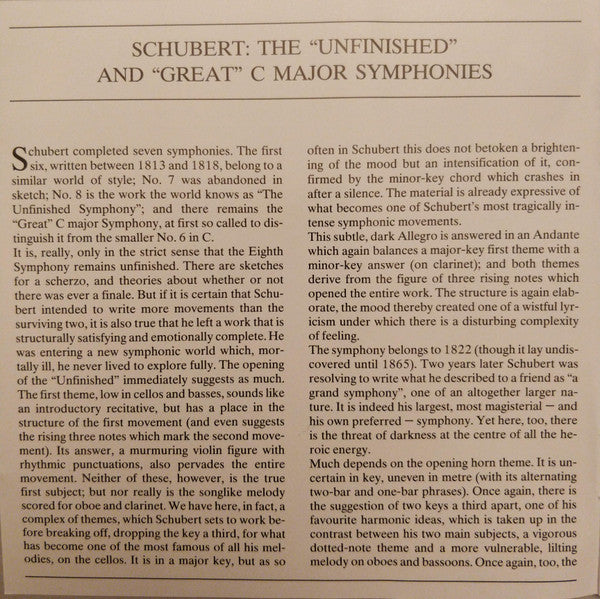 Franz Schubert - Staatskapelle Dresden · Giuseppe Sinopoli : Symphonien (No. 8 "Unvollendete • Unfinished • Inachevée" & No. 9) (CD, Album)