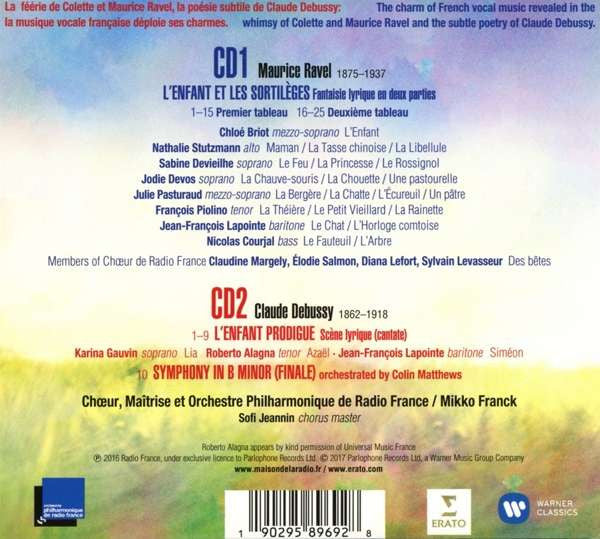 Claude Debussy, Maurice Ravel, Maîtrise De Radio France, Chœur de Radio France, Orchestre Philharmonique De Radio France, Mikko Franck : Debussy: L’Enfant Prodigue, Ravel: L’Enfant Et Les Sortilèges (2xCD, Album)