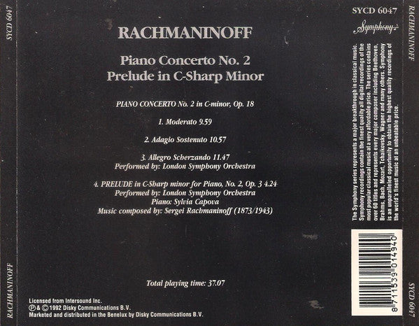 Sergei Vasilyevich Rachmaninoff : Piano Concerto No. 2 / Prelude In C-Sharp Minor (CD)