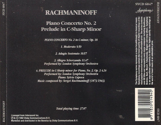 Sergei Vasilyevich Rachmaninoff : Piano Concerto No. 2 / Prelude In C-Sharp Minor (CD)
