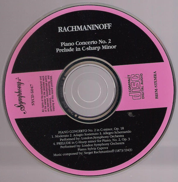 Sergei Vasilyevich Rachmaninoff : Piano Concerto No. 2 / Prelude In C-Sharp Minor (CD)