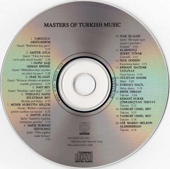Various : Masters Of Turkish Music (CD, Comp)