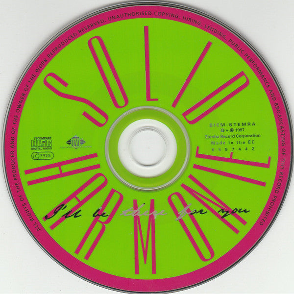 Solid HarmoniE : I'll Be There For You (CD, Single)