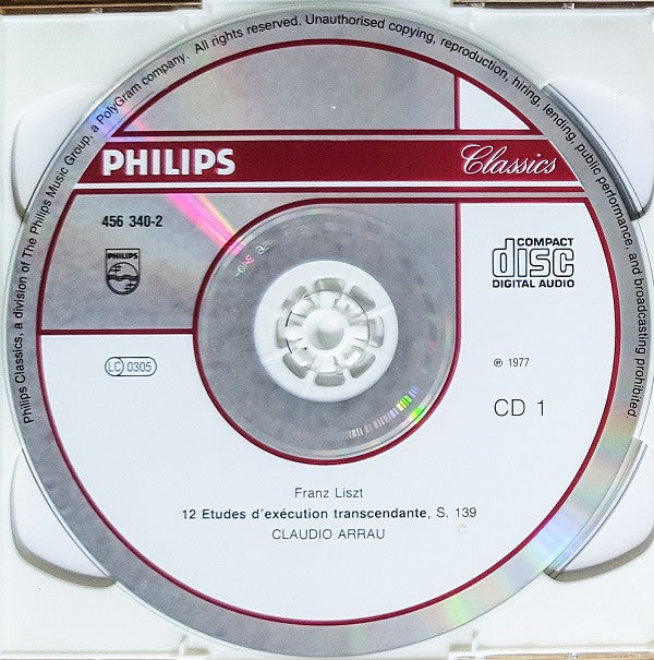 Franz Liszt - Claudio Arrau, Nikita Magaloff : The Complete Etudes (2xCD, Comp, RE, RM)
