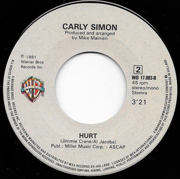 Carly Simon : I Got It Bad And That Ain't Good (7", Single)