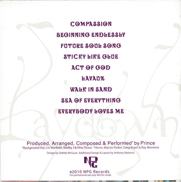 Prince : 20Ten (CD, Album, Promo, Glo)