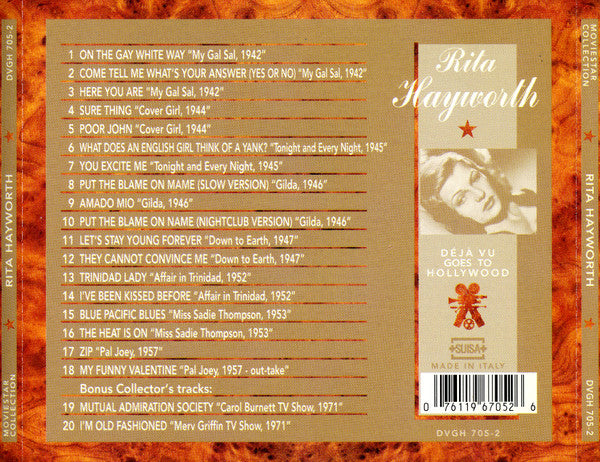 Rita Hayworth : Songs - Moviestar Collection (CD, Comp)