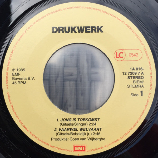 Drukwerk : 1985 Jongerenjaar (7", EP)
