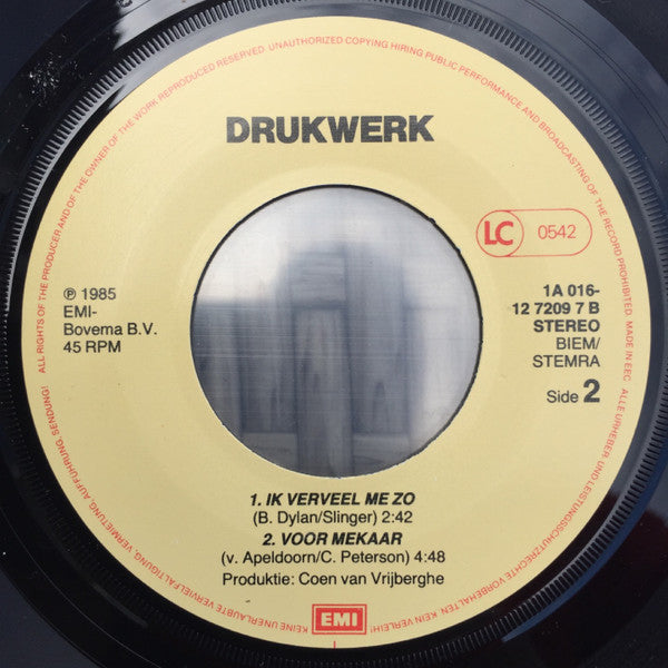Drukwerk : 1985 Jongerenjaar (7", EP)