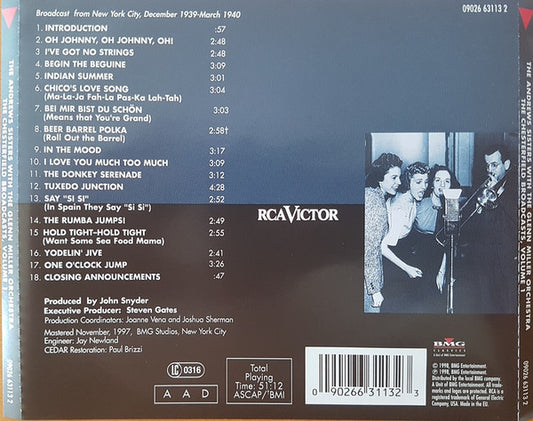The Andrews Sisters With Glenn Miller And His Orchestra : The Chesterfield Broadcasts, Vol. 1 (CD, Album)