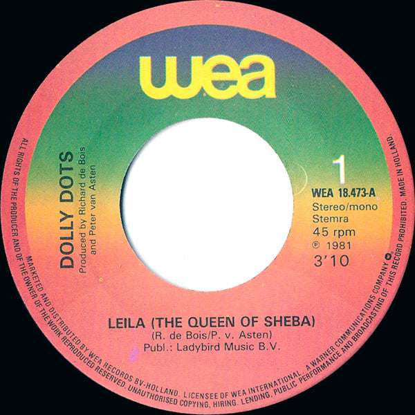 Dolly Dots : Leila (The Queen Of Sheba) (7", Single, Hol)