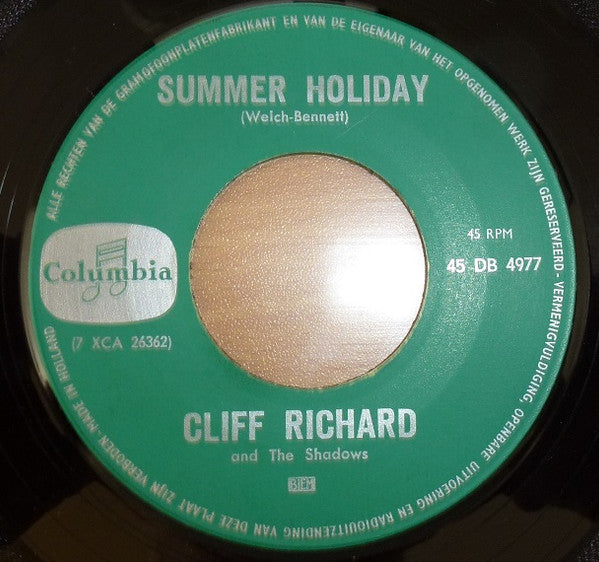 Cliff Richard & The Shadows : Summer Holiday (7", Single, Gre)