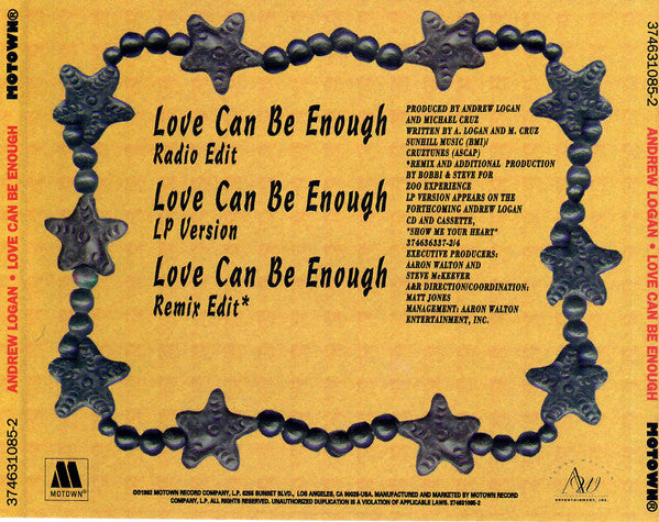 Andrew Logan : Love Can Be Enough (CD, Promo)