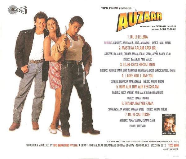 Anu Malik : Auzaar (CD, RE)