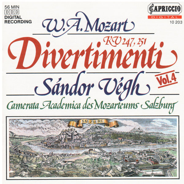 Wolfgang Amadeus Mozart - Sándor Végh, Camerata Academica Salzburg : Divertimenti KV 247, 251 (Vol. 4) (CD, Album)