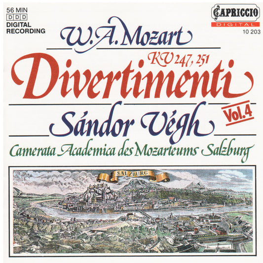 Wolfgang Amadeus Mozart - Sándor Végh, Camerata Academica Salzburg : Divertimenti KV 247, 251 (Vol. 4) (CD, Album)