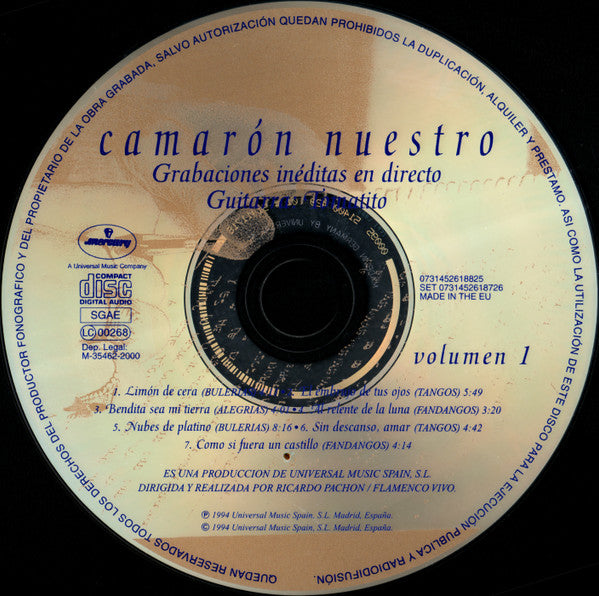 El Camarón De La Isla : Camarón Nuestro (2xCD, Album, RE)