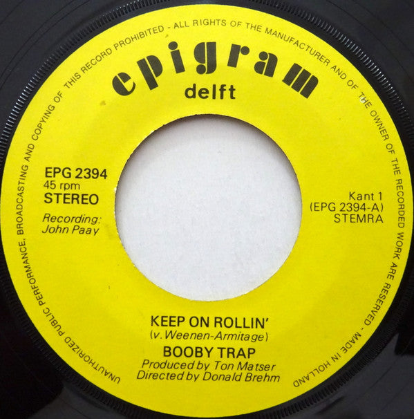 Booby Trap (8) : Keep On Rollin' (7", Single)