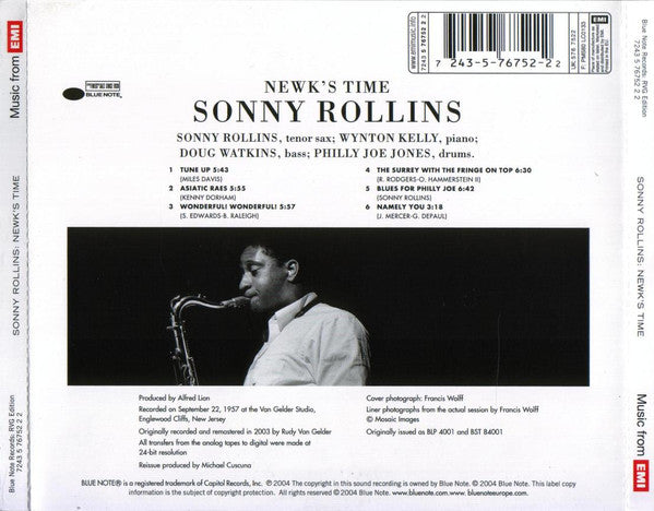 Sonny Rollins : Newk's Time (CD, Album, RE, RM)