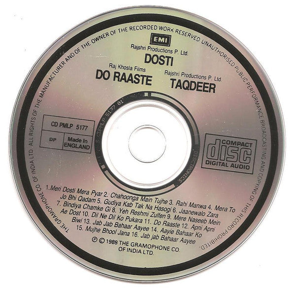 Laxmikant-Pyarelal : Dosti / Do Raaste / Taqdeer (CD, Comp)