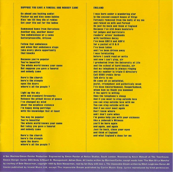 Carter The Unstoppable Sex Machine : 1992 The Love Album (CD, Album)
