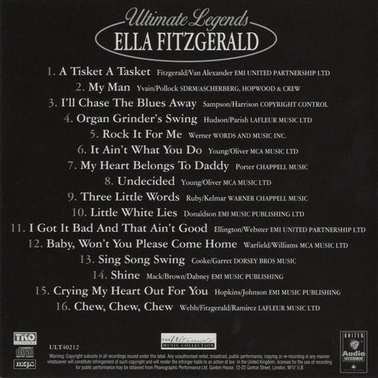 Ella Fitzgerald : Ultimate Legends (CD, Comp)