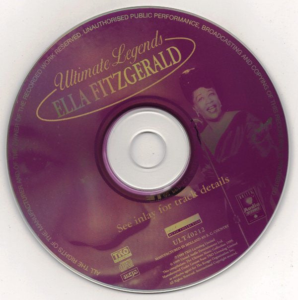 Ella Fitzgerald : Ultimate Legends (CD, Comp)