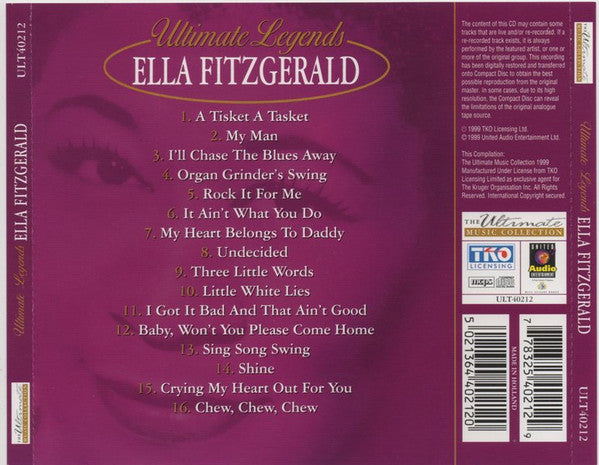 Ella Fitzgerald : Ultimate Legends (CD, Comp)