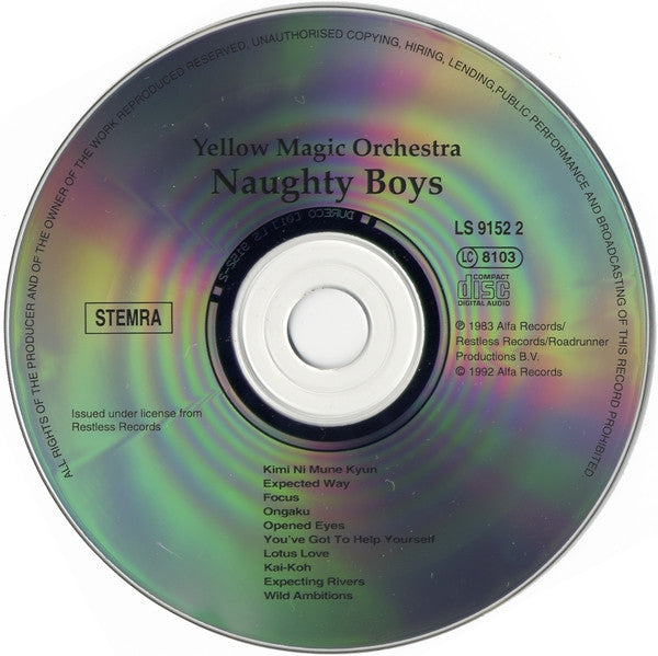Yellow Magic Orchestra : Naughty Boys (CD, Album, RE, RM)