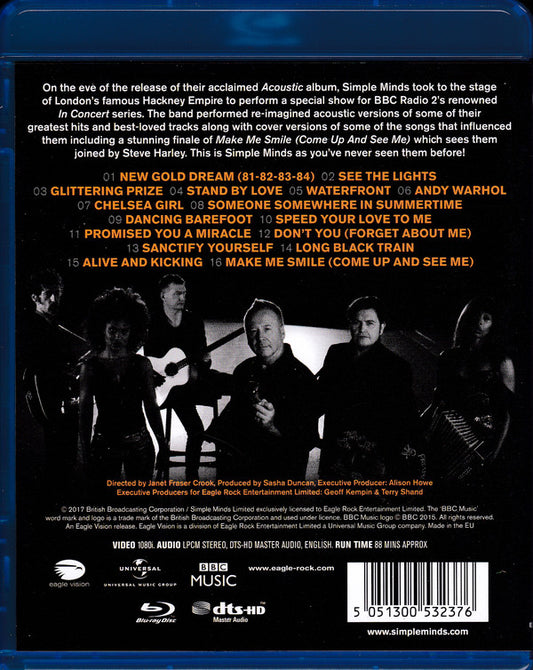 Simple Minds : Acoustic In Concert (Blu-ray, Multichannel, DTS)