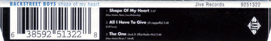 Backstreet Boys : Shape Of My Heart (CD, Maxi)