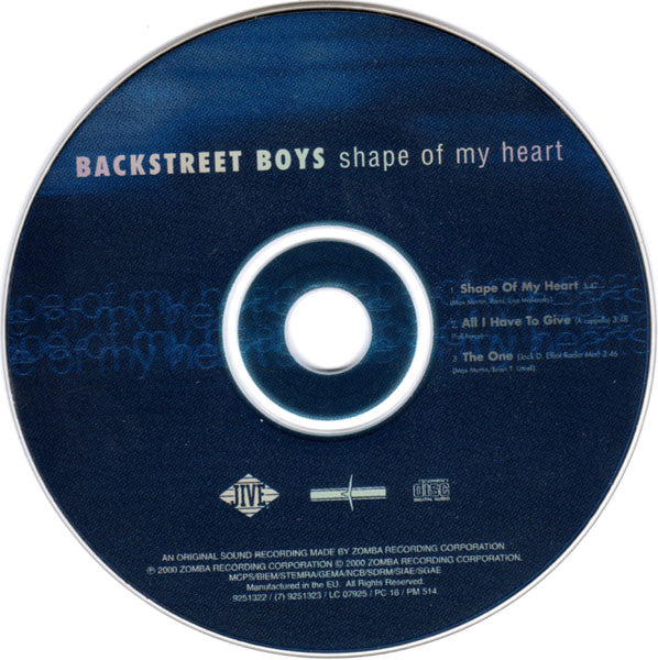 Backstreet Boys : Shape Of My Heart (CD, Maxi)