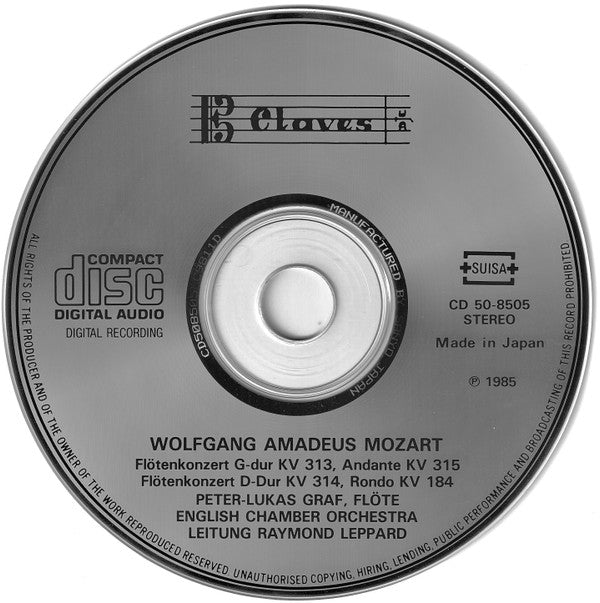 Wolfgang Amadeus Mozart, Peter-Lukas Graf, English Chamber Orchestra, Raymond Leppard : Flötenkonzerte (CD, Album)