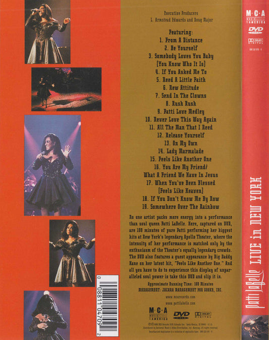 Patti LaBelle : Live In New York (DVD, NTSC)