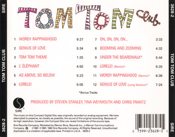 Tom Tom Club : Tom Tom Club (CD, Album, RE, Spe)