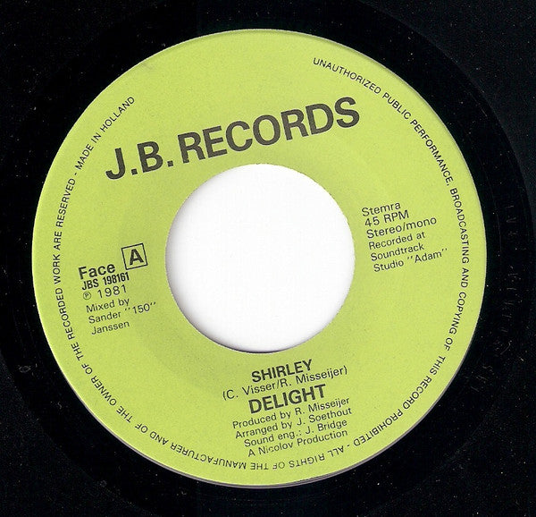 Delight (11) : Shirley / Lady Madonna (7", Mono)