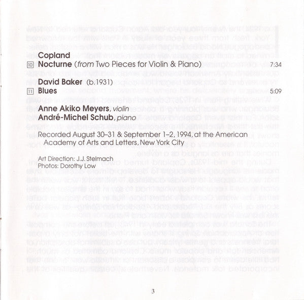 Anne Akiko Meyers, Andre-Michel Schub : The American Album (CD, Album)