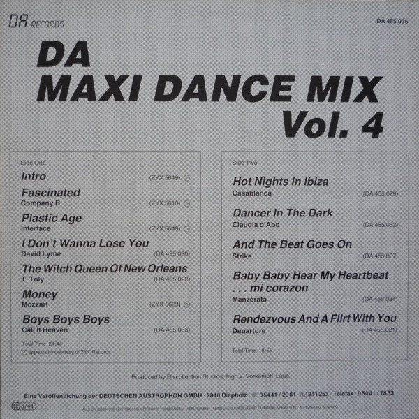 Various : DA Maxi-Dance-Mix Vol. 4 (LP, Comp, Mixed)